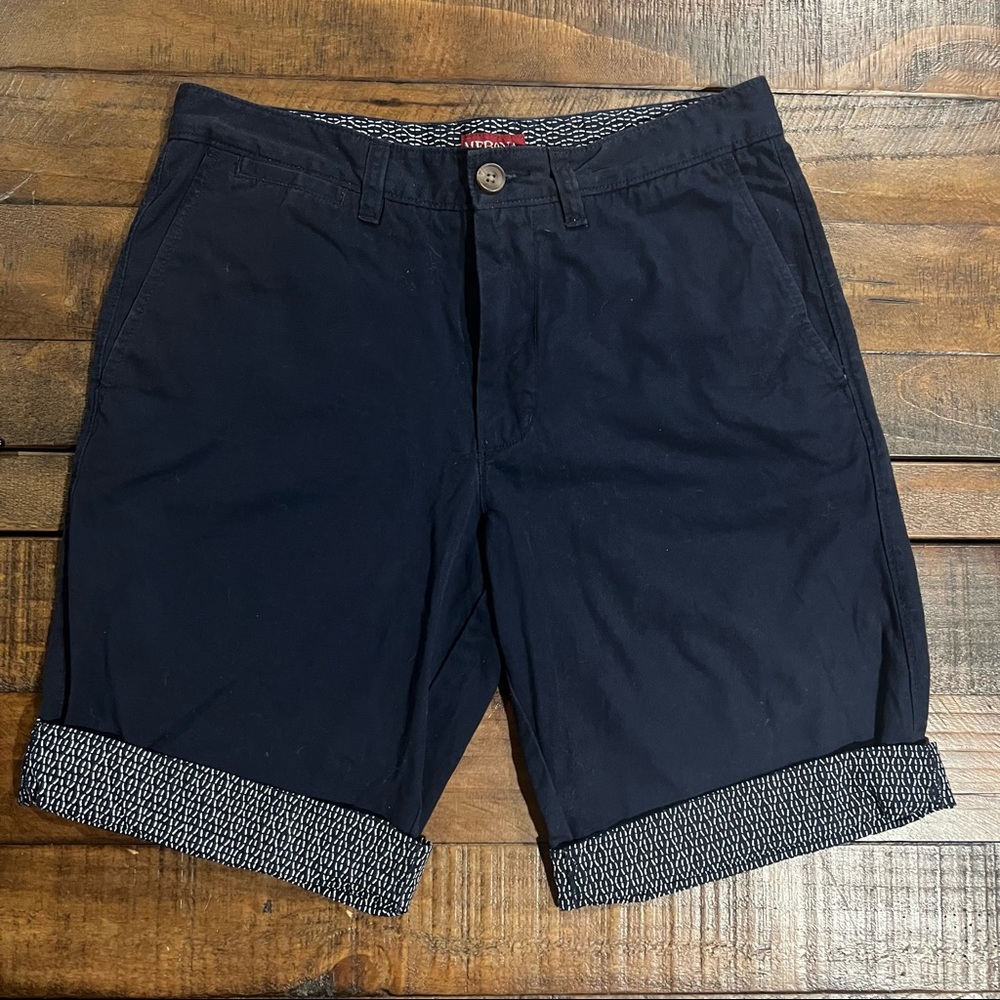 Cuffed Print Detail Shorts